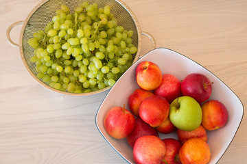 Fruits in the bown on table
