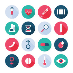 Medical icons.