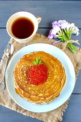 Блины с икрой