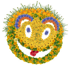 Floral psychodelic smile