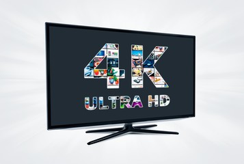 TV ultra HD. 4K television resolution technology