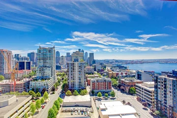 Fototapeten Panoramic view of downtown of Seattle during summer time, Washin © Iriana Shiyan