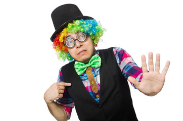 Clown isolated on the white background