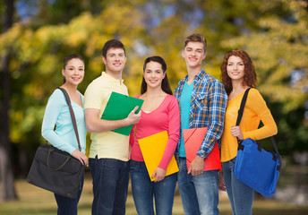 group of smiling teenagers