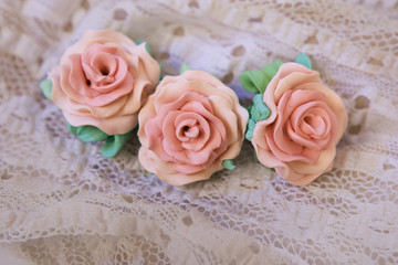 Romantic style: Fashion studio shot of a floral rose bracelet (j