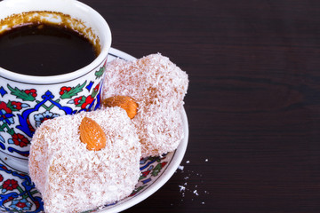 Turkish Delights with Coffee Cup