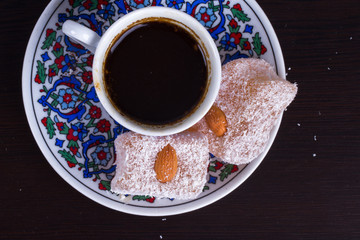 Turkish Delights with Coffee Cup