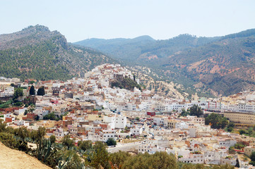 Сity of Moulay Idriss in Morocco