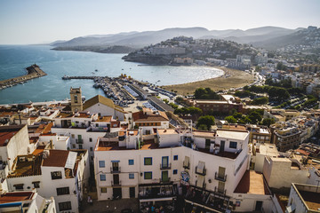 travelling, peñíscola village views from the castle of Papa Lu