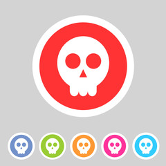 Skull flat icon