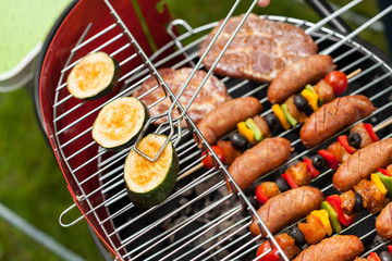 Snacks on a grill