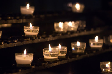 Candles inside Church