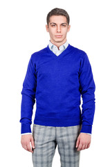 Fototapeta premium Male sweater isolated on the white