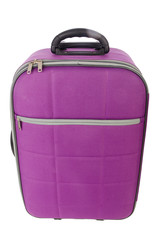 Travel concept with luggage suitacase isolated on white