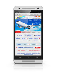 Buying air tickets via smartphone