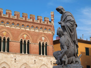 Piazza Dante in Grosseto, Italy.