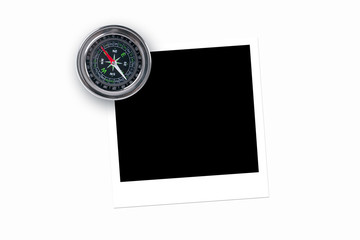 Blank Picture Frame and Compass