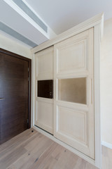 Wooden wardrobe sliding doors