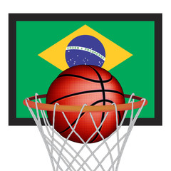 Fototapeta na wymiar Brazilian basket ball, vector