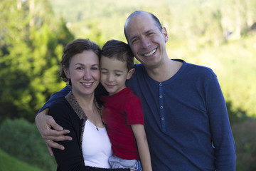 Fototapeta premium Happy Couple And Child