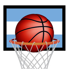 Fototapeta na wymiar Argentine basket ball, vector