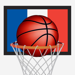 Fototapeta na wymiar French basket ball, vector