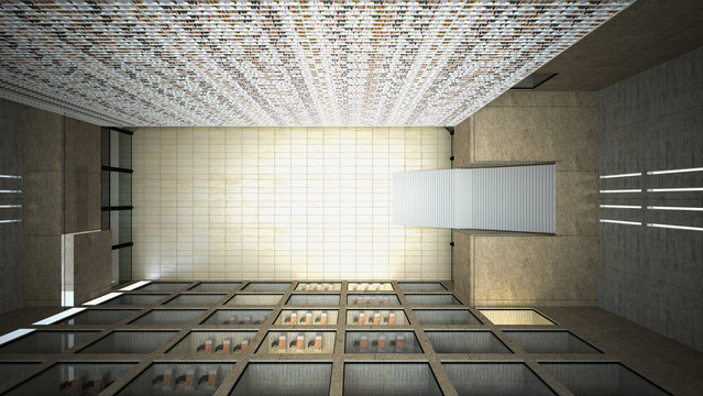 Mega Libreria Biblioteca 3d Rendering