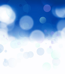 Abstract blue and white blurs background