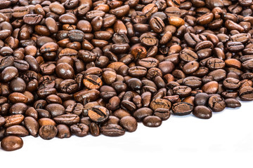 coffee beans  on white background