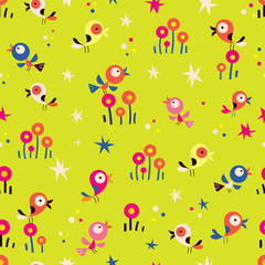 Birds seamless pattern