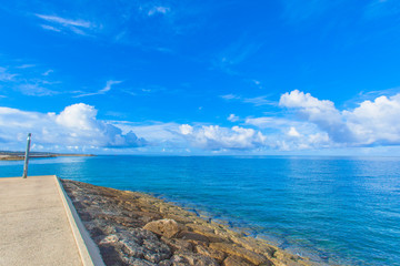 Fototapeta premium Blue sea and sky in Okinawa, Japan