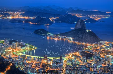 Fotobehang Uitzicht vanaf Corcovado Rio de Janeiro © lhboucault