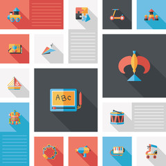 kid toys flat ui background,eps10