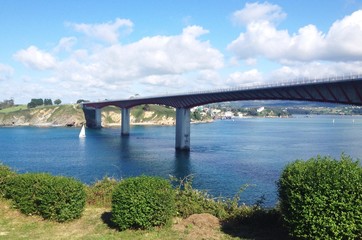 Bridge over Eo river in Ribadeo, Galicia - Spain