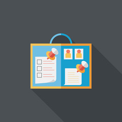 message board flat icon with long shadow,eps10