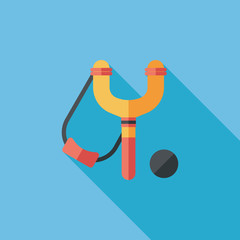 slingshot flat icon with long shadow,eps10