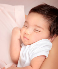 Cute sleeping baby portrait