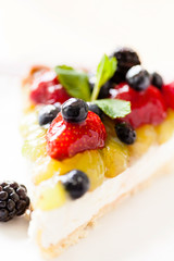 cake with fresh berries