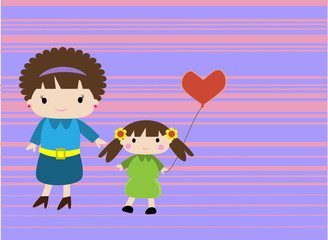 mother day card(girl)