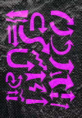 Arrow  and Hand drawn sketch arrows collection on wall texture b