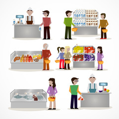People in supermarket