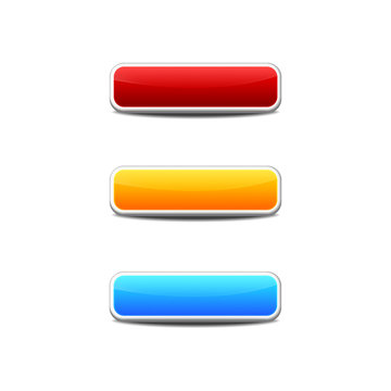 Set of colored web buttons