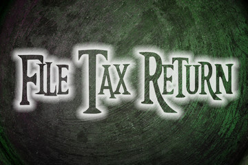 File Tax Return Concept