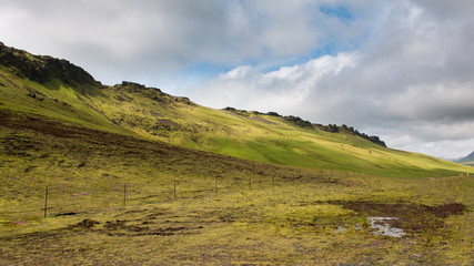 Paysage Campagne montagnes islandais Islande