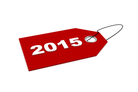 New year 2015 Sales tag