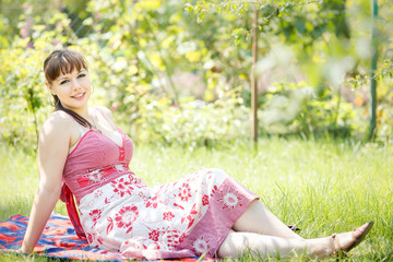 beautiful girl in garden