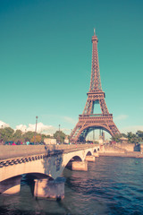 Obraz premium Eiffel Tower in Paris , France