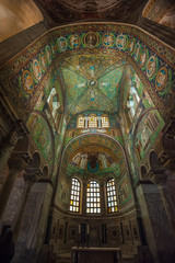 Fototapeta na wymiar Mosaics of Basilica of San Vitale, Ravenna, Italy