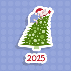 2015. Sheep and Christmas Tree