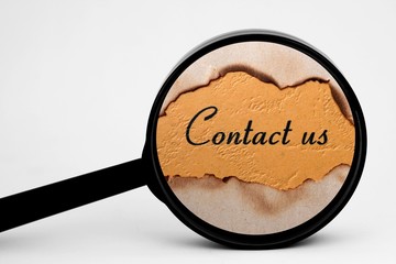Contact us search concept